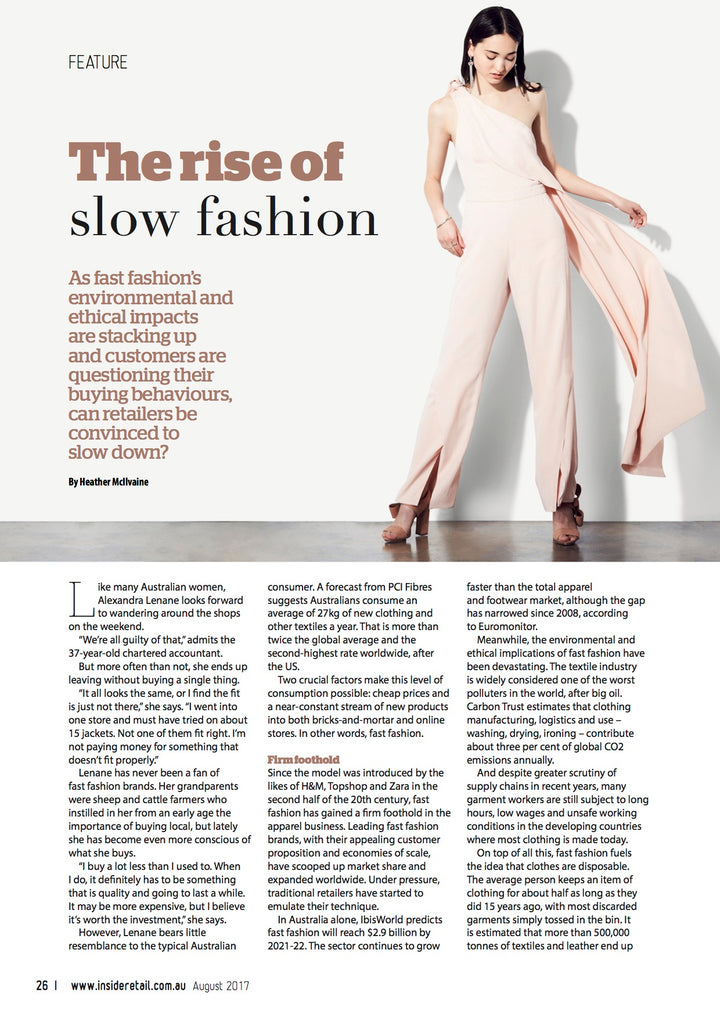 The Rise of Slow Fashion