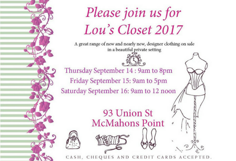 Lou's Closet - a sale for good!